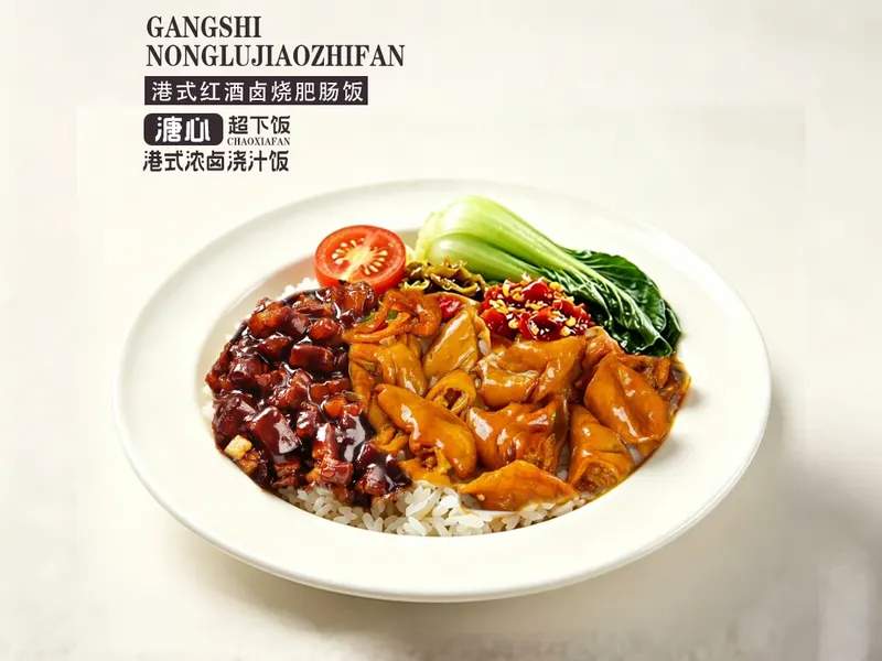 港式浓卤浇汁饭 3