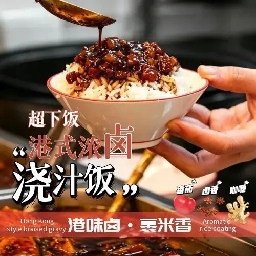 港式浓卤浇汁饭 4